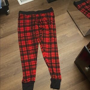 Cute Booty Lounge Red and Black Plaid Pajama Bottoms